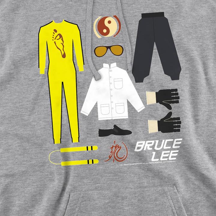 Produktbild Bruce Lee Kapuzenpullover meliert (XL)