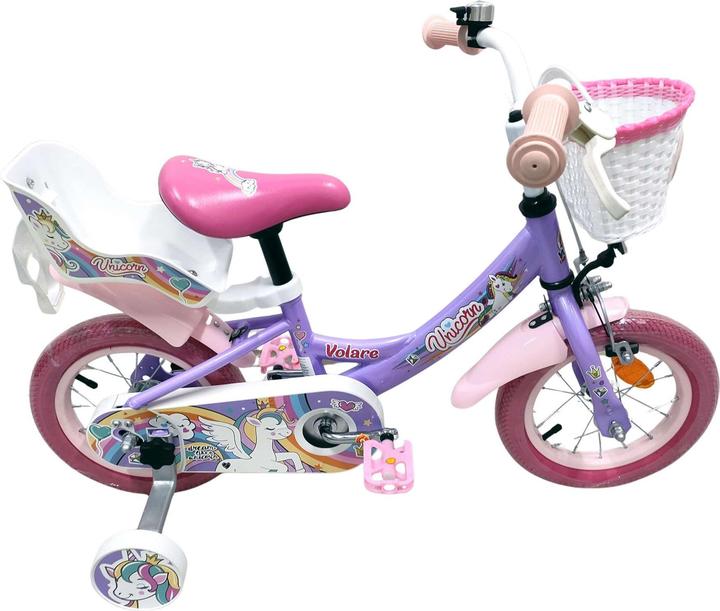 Actual product image Volare - Children's Bicycle 12 - Unicorn Purple (61279) (12")