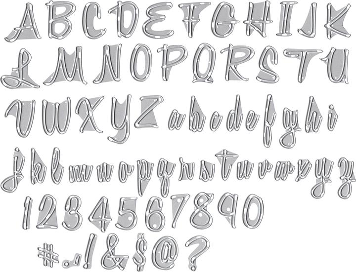 Immagine prodotto Sizzix Set di fustelle Thinlits 69PK Alphanumeric Script (altezza 1") di Tim Holtz