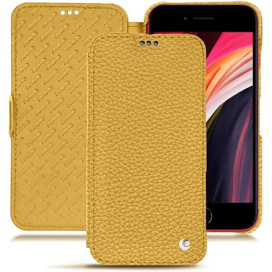 Noreve Lederschutzhülle horizontal (Apple iPhone SE (3rd Gen), Apple iPhone SE (2nd Gen)), Smartphone Hülle, Orange