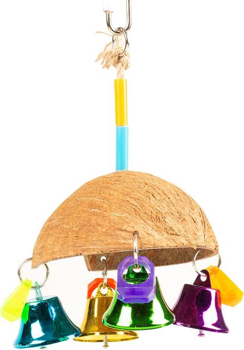 Duvoplus + + SPIELZEUG FÜR VÖGEL KOKOSNUSS+GLOCKEN 13x13x19cm 11150