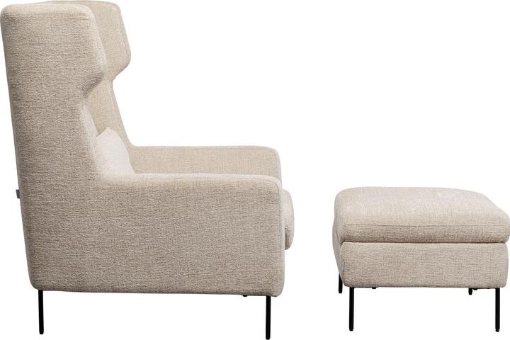 Actual product image Kare Design Armchair + stool Quinn High Beige
