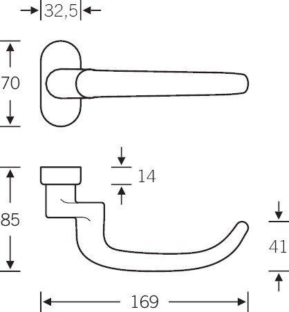 Actual product image FSB Demi-garniture de poignée de porte 06 1053 (Door handle)