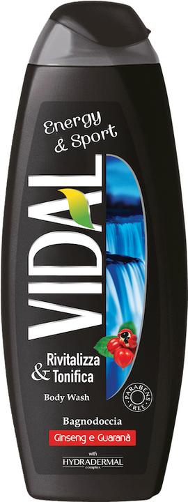 Produktbild Vidal Energy & Sport Energizing Shower Gel with Ginseng and Guarana 500ml (500 ml)