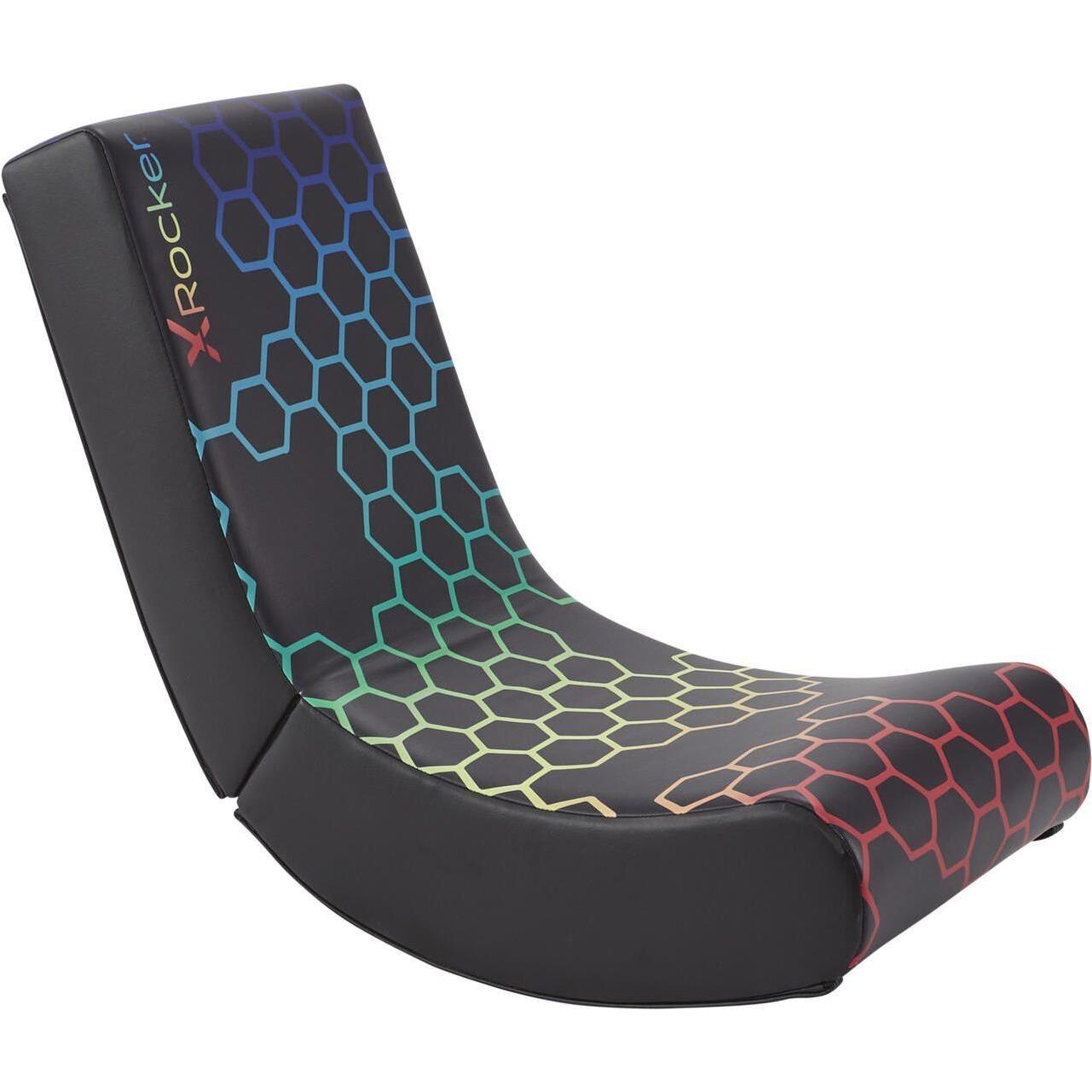 X Rocker Siège de jeu pliable Video Rocker Neo Hex Edition, Gaming Stuhl, Schwarz