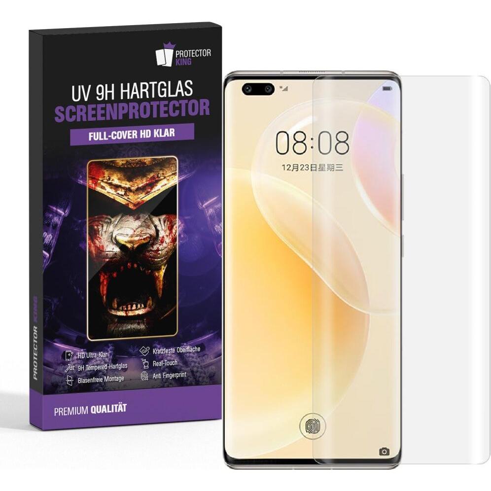 Protectorking 2x UV Liquid Echtes Tempered 9H Panzerhartglas 3D KLAR (3 Stück, Huawei Nova 9 Pro), Smartphone Schutzfoli...