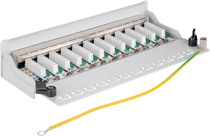 Produktbild Goobay CAT 6 Mini/Desktop Patch Panel, 12 Port, Grau