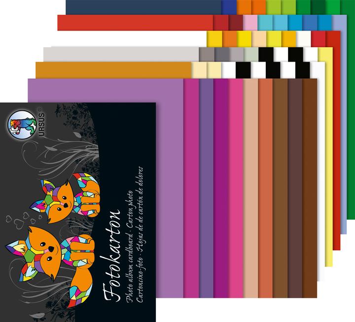 Image du produit Ursus Bloc de carton photo A6 11406499S 300g, 51 couleurs 60 feuilles (300 g/m², 1x)
