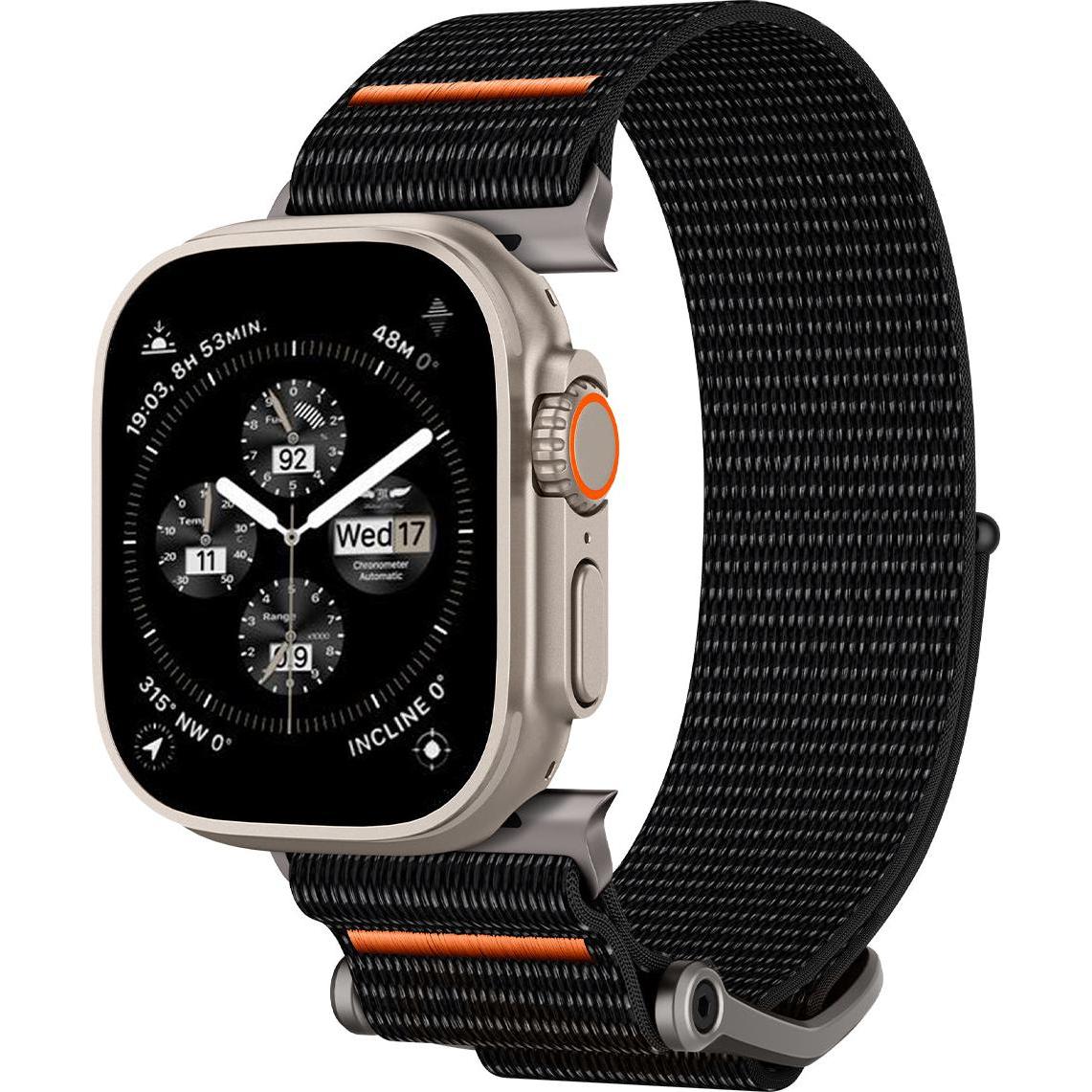 Thumbnail - Spigen AMP05981 (42 mm, 44 mm, 45 mm, Nylon), Uhrenarmband, Schwarz