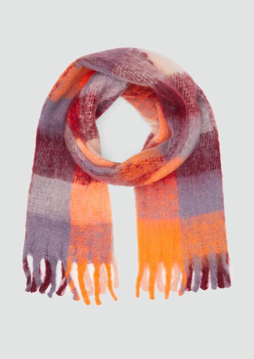 Actual product image S.Oliver Schal Karierter Schal mit Fransen