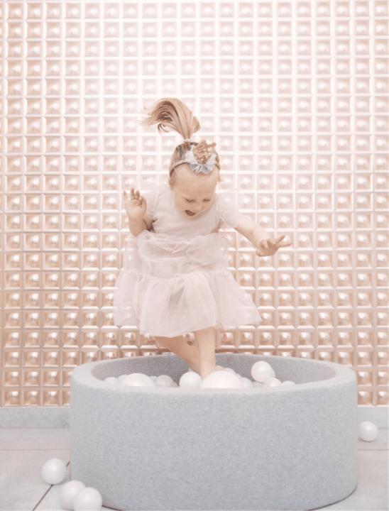 Image du produit Kidkii Piscine à balles Light Grey Ø100x30cm incl. 200 balles