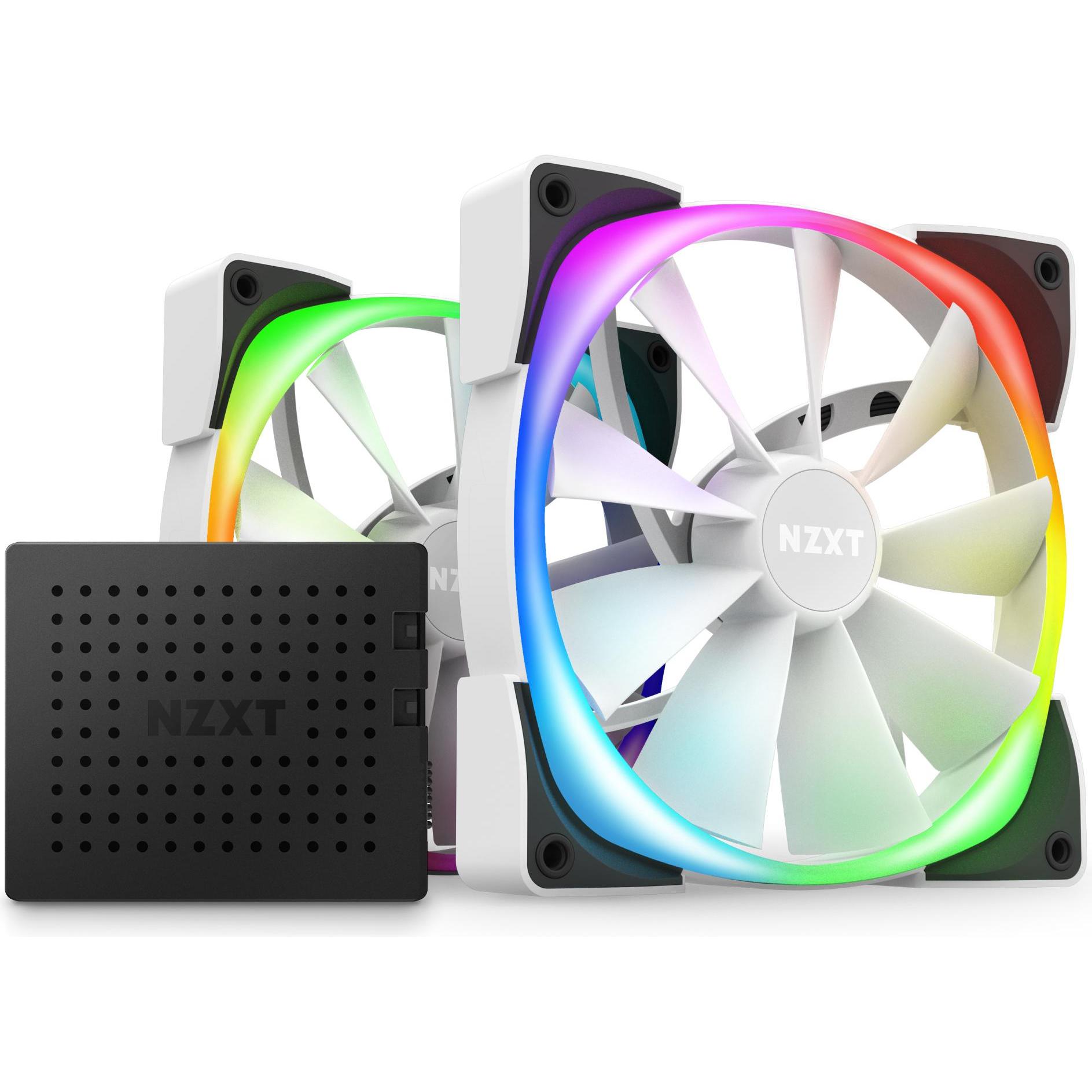 NZXT Aer (140 mm, 2 x), PC Lüfter, Weiss