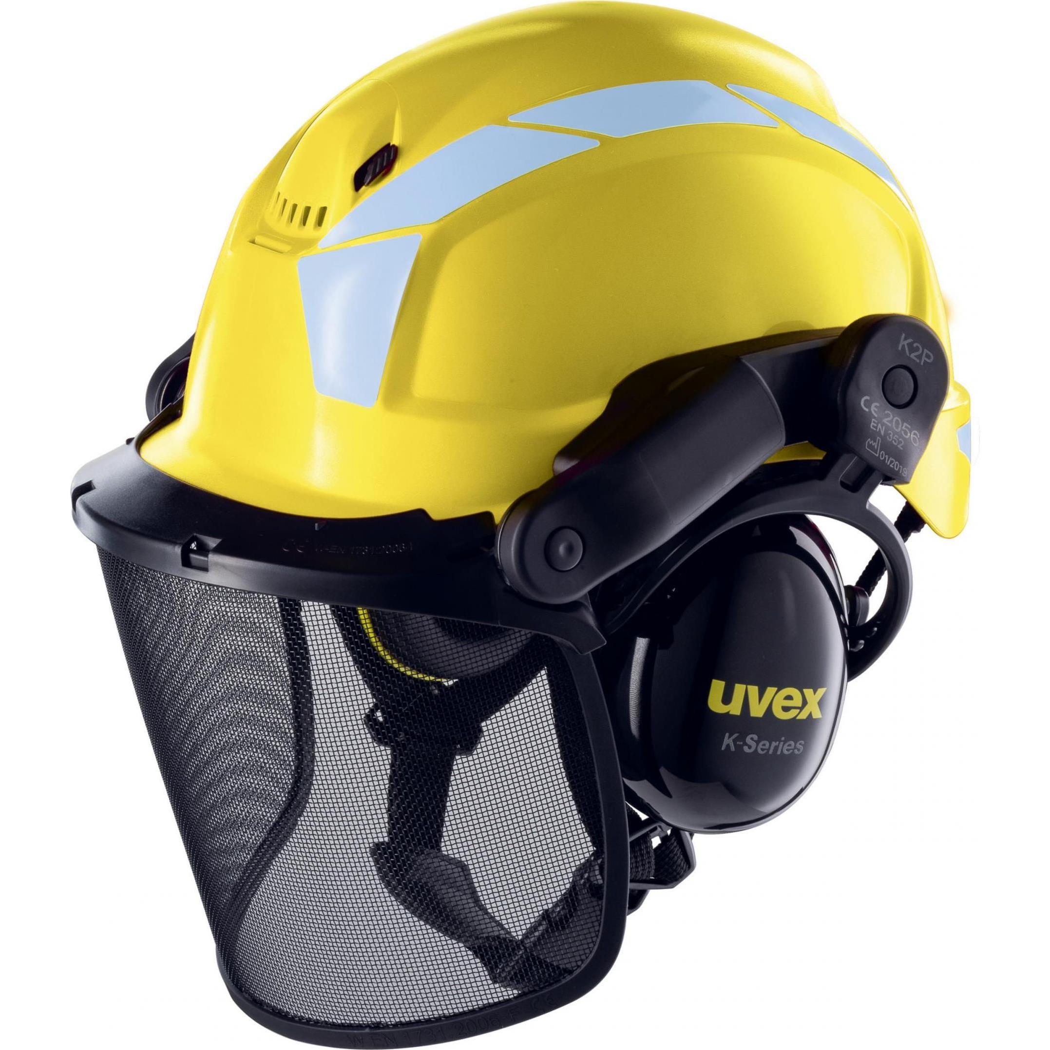 Uvex Safety, Copricapo + Casco, Set di caschi forestali Pheos (52 - 61 cm)