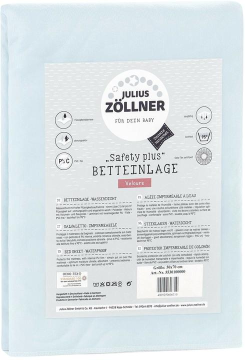 Productafbeelding Julius Zöllner Fixeerlaken Safety Plus waterdicht 50 x 70 cm (70 x 50 cm)