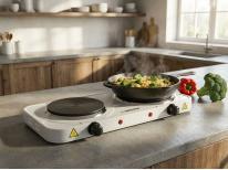 Actual product image Esperanza EKH014W Elektroherd 2 Zonen Weiss