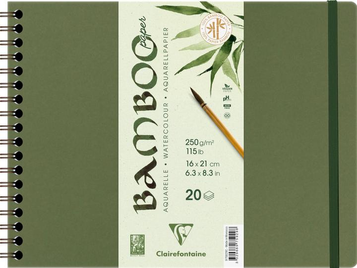 Produktbild Clairefontaine Bambus Spiralblock (250 g/m², 196 x)