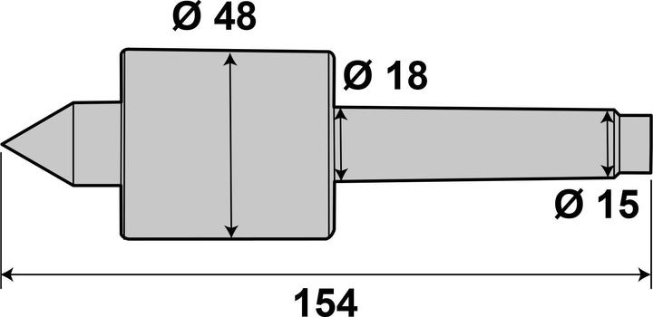 Actual product image Paulimot Mitlaufende Zentrierspitze MK2