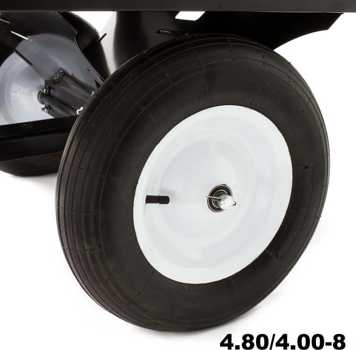 Produktbild Wiltec Kippanhänger 166,5x77,5x106cm 300kg Rasentraktor Kipper Kippmulde Garten (Rasentraktor)