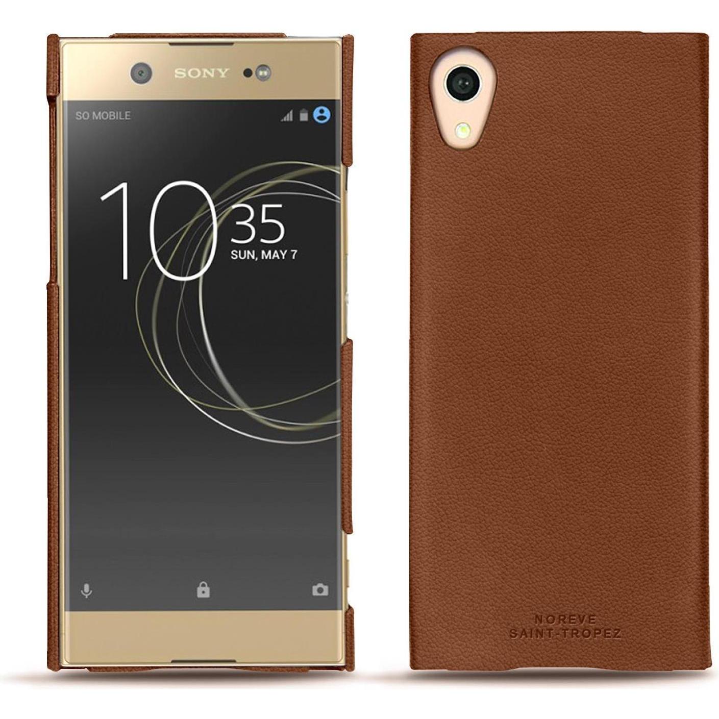 Noreve Lederschutzhülle (Sony Xperia XA1 Ultra), Smartphone Hülle, Braun