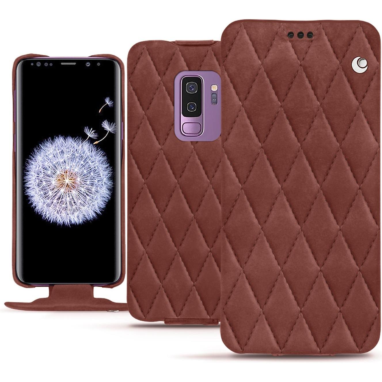 Thumbnail - Noreve Lederschutzhülle vertikal (Samsung Galaxy S9+), Smartphone Hülle, Rot