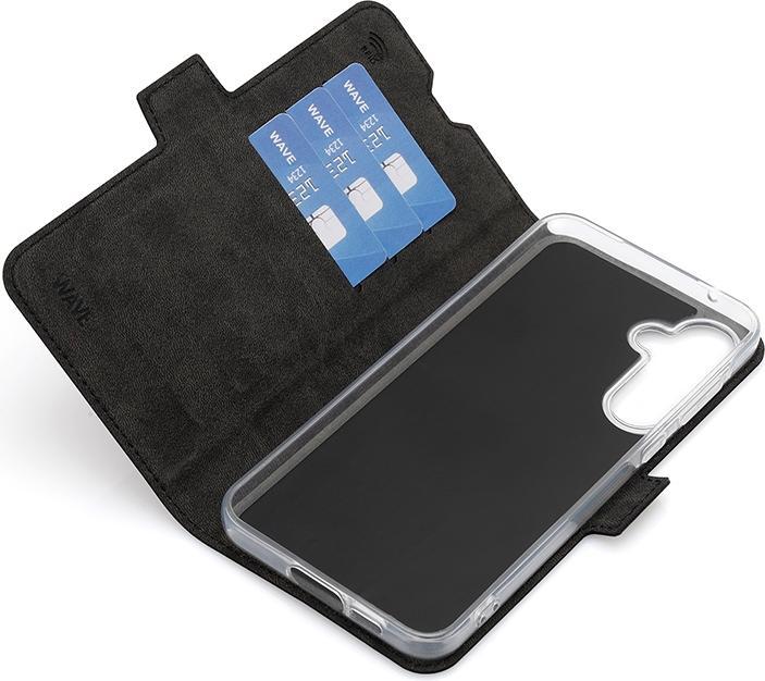 Produktbild Wave BookCase -suojakuori, Samsung Galaxy A55, musta (Samsung Galaxy A55)