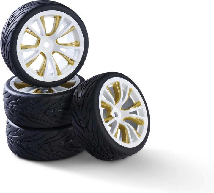Actual product image Carson 1:10 Wheel set M-Design (4) white/gold