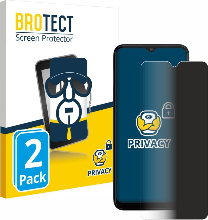 Actual product image BROTECT Anti-spy privacy film Blue light protection film (2 Piece, Motorola Moto G10 Power)