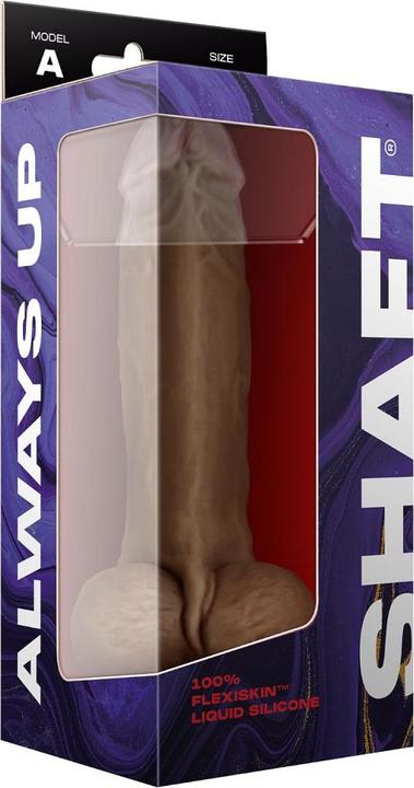 Actual product image Shaft Model A Straight Flexiskin Double Layered Realistic Extremely Soft Dildo with Balls Sex Toys L