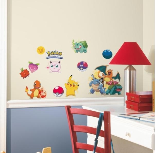 Actual product image Konjac Sponge Pokemon Iconic Wall Stickers