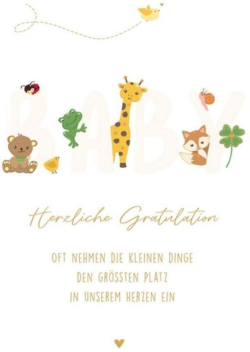 Produktbild ABC Glückwunschkarte Geburt 12.5 x 17.6 cm (1 Stk.)