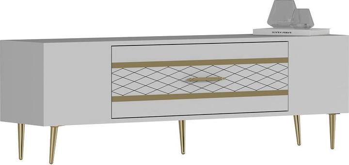 Actual product image Kalune Design Decory Geometric TV Stand (150 x 35 x 48.20 cm)