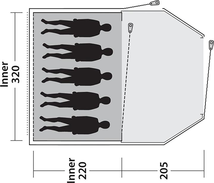 Produktbild Outwell Earth 5 Plus (Tunnelzelt, 9.20 kg, 5 Personen)