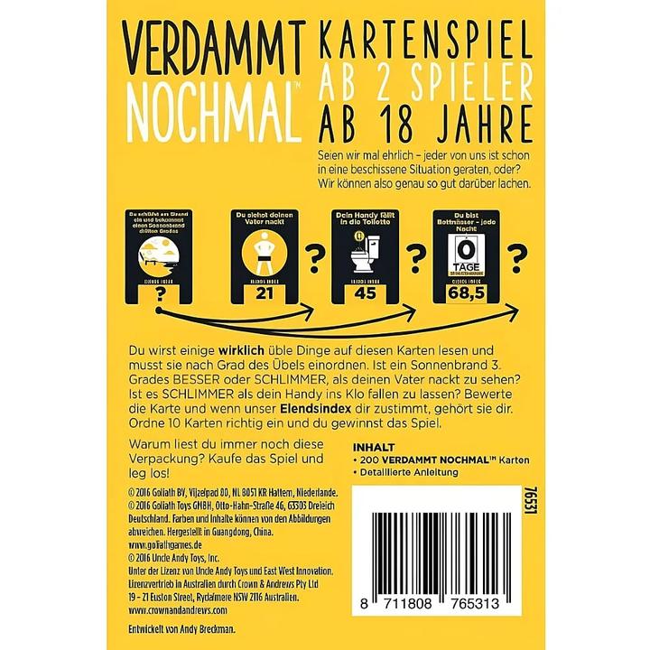 Produktbild Goliath Toys Verdammt Nochmal (Deutsch, 2 - 10 Spieler)