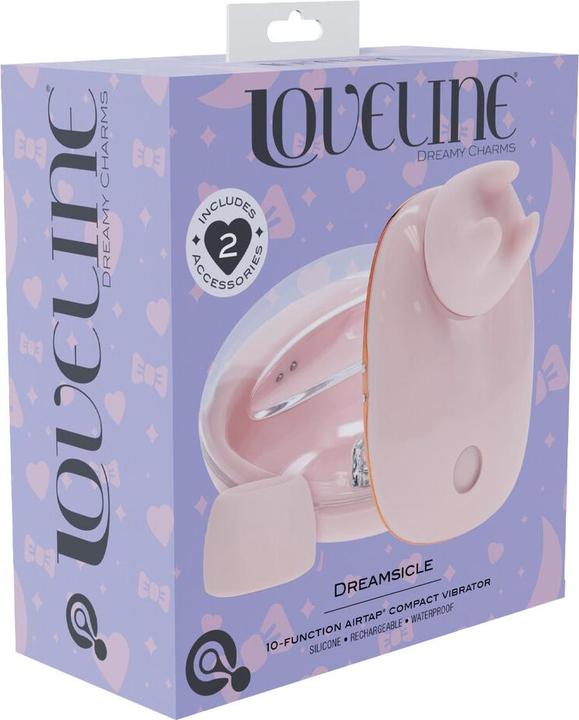 Produktbild Loveline Dreamsicle - Compact AirTap Vibrator with Two Head Attachments - Pink