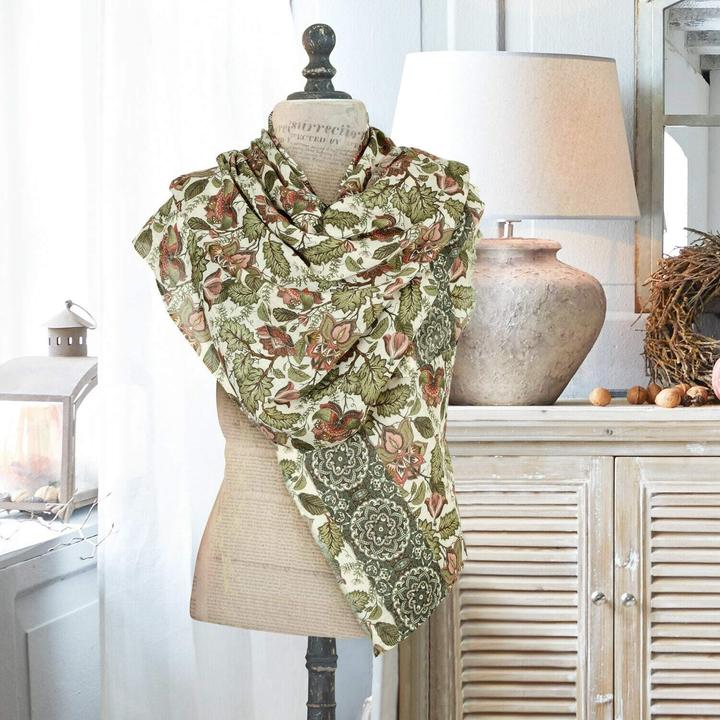 Produktbild Loberon Schal Presquer grün/rot