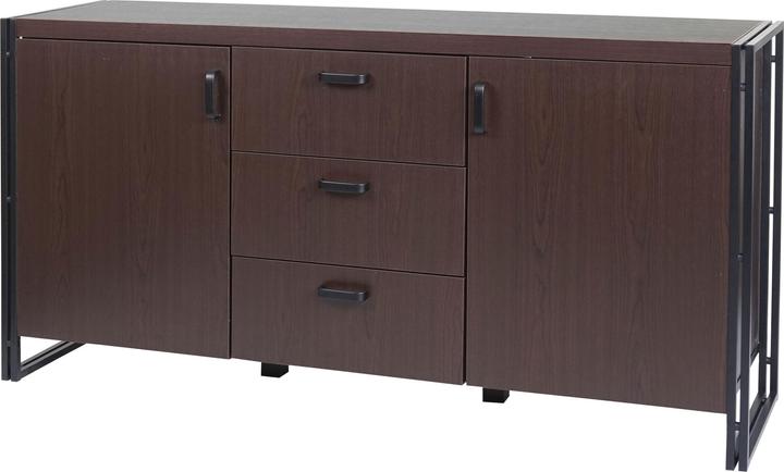 Mendler Buffet HWC-A27, 80x160x40cm, brun foncé (80 x 160 x 40 cm)