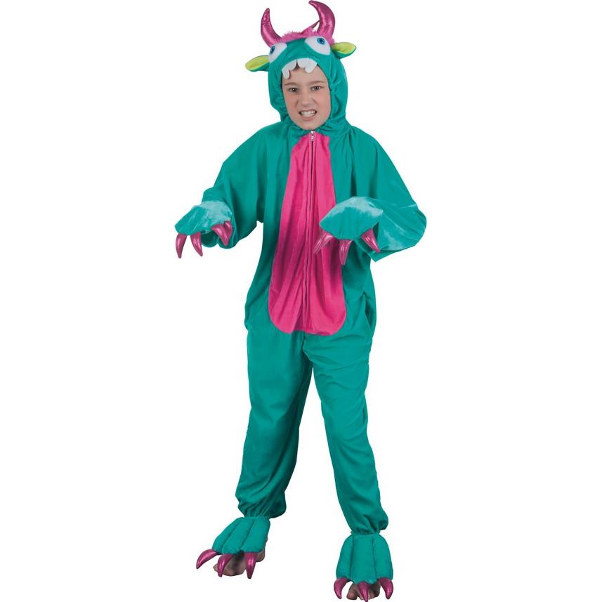 Thumbnail - Boland Kinderkostüm Monster: Plüsch Overall Mit Kapuze (140)