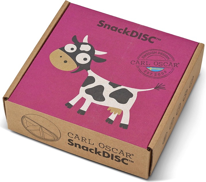 Produktbild Carl Oscar Small SnackDISC ™ 5 chamber rotating Purple - Cow snack container
