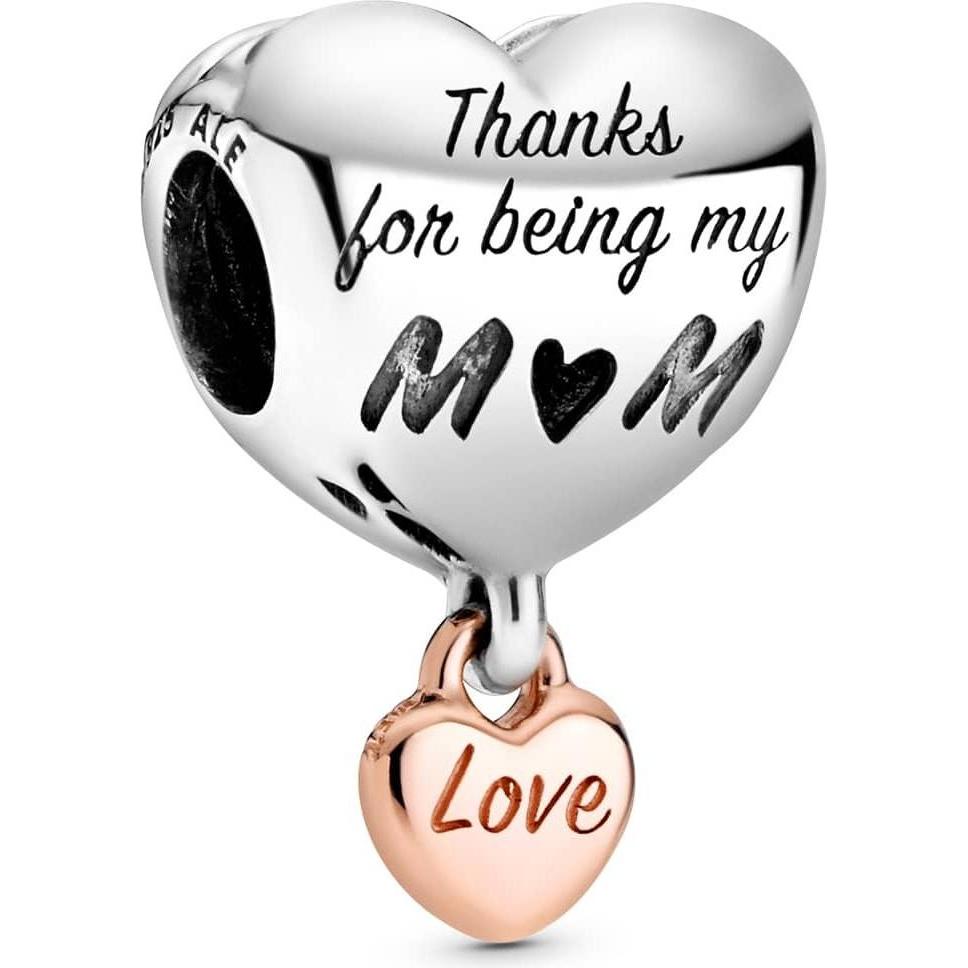 Pandora, Ciondolo collana, Love You Mum, (Argento 925)