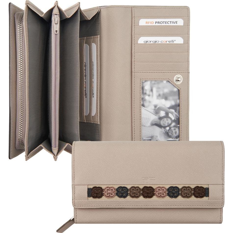 Thumbnail - Giorgio Carelli, Damen, Portemonnaie, Damen Geldbörse, breit, Valentin, Beige