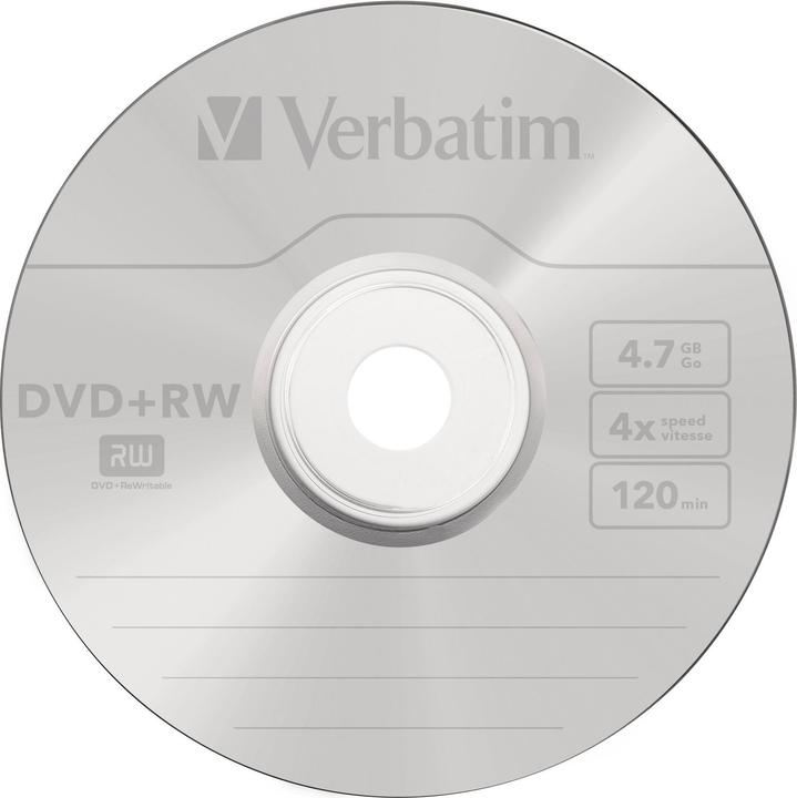 Actual product image Verbatim DVD+RW, 4x, 4.7GB, 25 spindle (25 x)