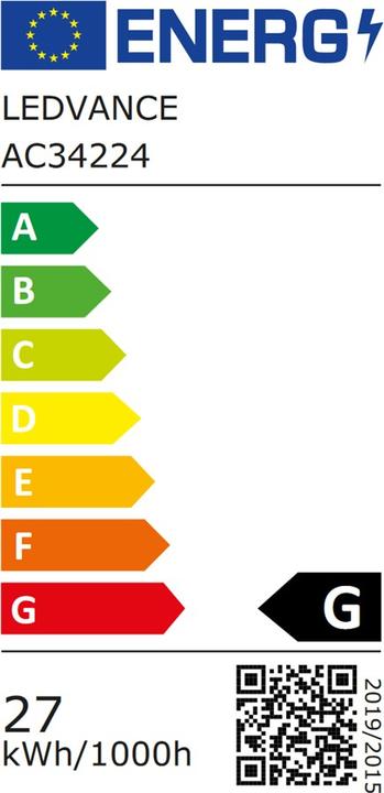 Energy Label Osram Energy saving lamp (G24q-3, 26 W, 1800 lm, 1 x, G)