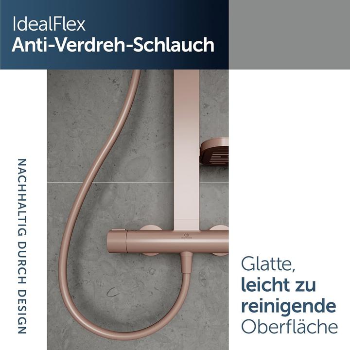 Produktbild Ideal Standard Duschsystem Alu+: Ceratherm Brausethermostat 2 Ablagen, 2F-Handbrause, 2F-Kopfbrause