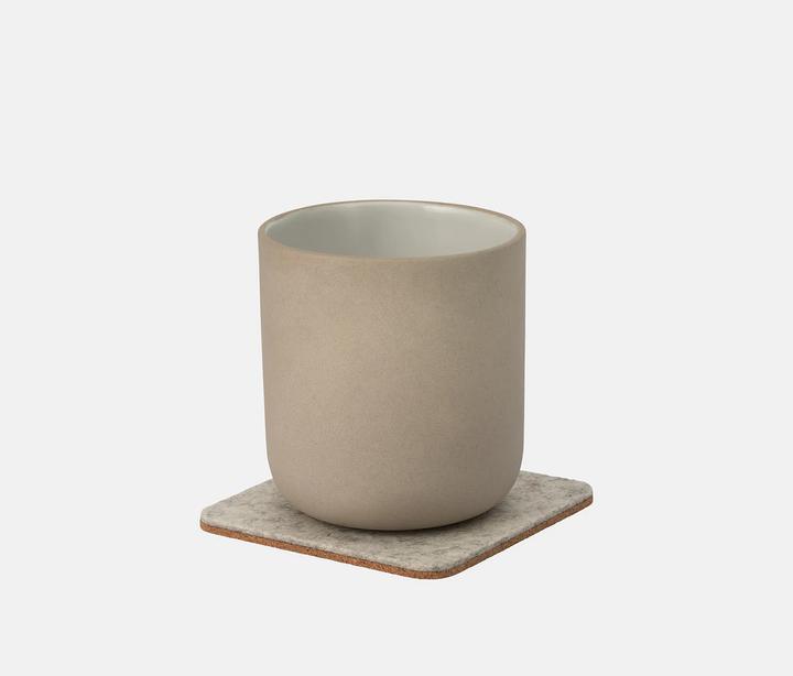 Actual product image Oakywood Felt&Cork Coasters - Kleine Tischsets aus Wollfilz - Steingrau - (1 x, Glass coaster)