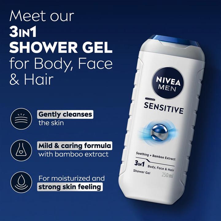 Actual product image NIVEA MEN for Men Pflegedusche Sensitive (250 ml)