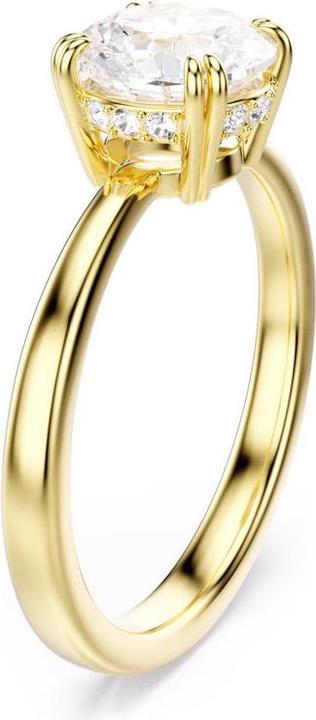 Actual product image Swarovski Stilla Attract Cocktail Ring Rundschliff Weiss Goldlegierungsschicht (55)