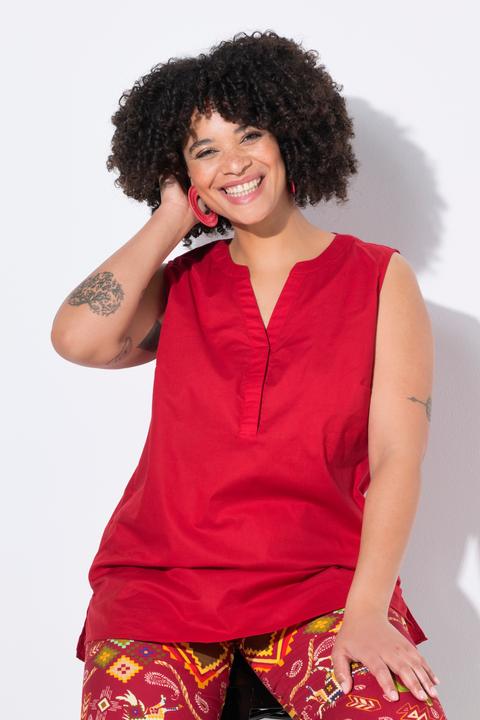 Actual product image Angel of Style Sleeveless Rounded Hem Tunic Neckline Blouse (50)