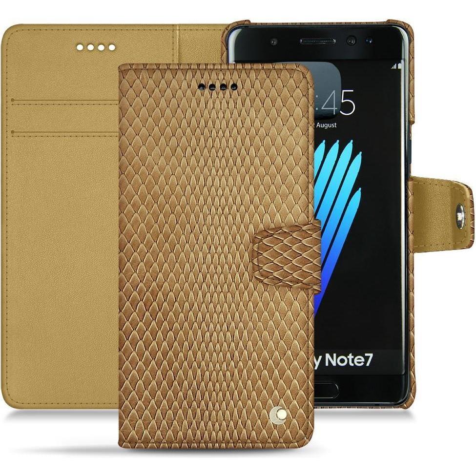 Noreve Lederschutzhülle Wallet (Samsung Galaxy Note 7), Smartphone Hülle, Beige