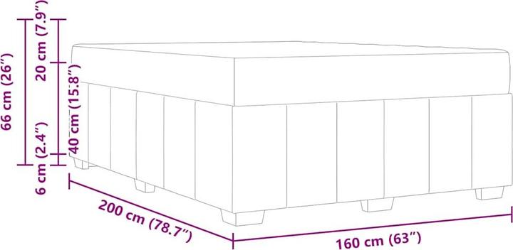 Actual product image vidaXL Boxspringbett (140 x 200 cm)