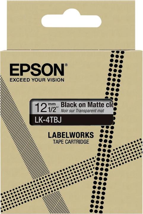 Produktbild Epson Matte Clear/Black 12mm LK-4TBJ (1.20 cm, Transparent)